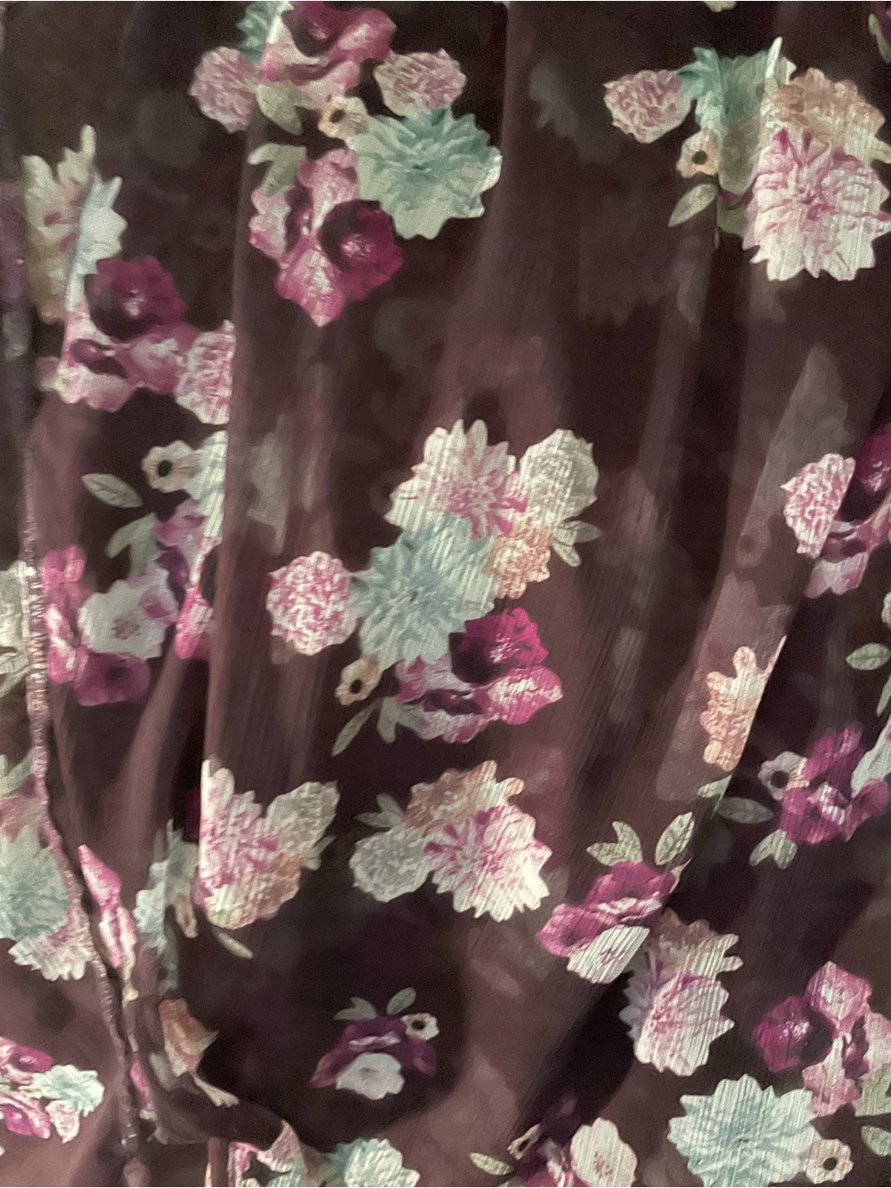 American Eagle Outfitters Plum Floral Sheer Wrap - Picture 5 of 5